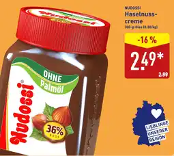 Aldi Nord NUDOSSI Haselnusscreme Angebot