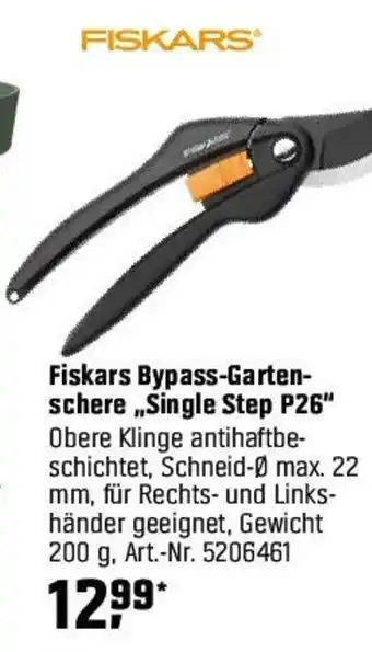 OBI Fiskars Bypass-Garten- schere,,Single Step P26" Angebot