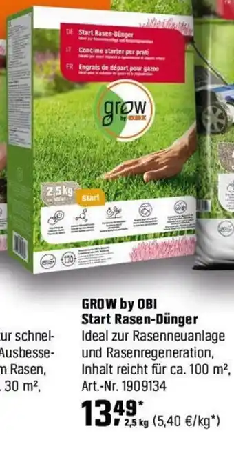 OBI GROW by OBI Start Rasen-Dünger Angebot
