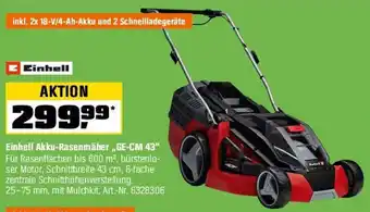 OBI Einhell Akku-Rasenmäher „GE-CM 43" Angebot