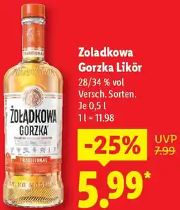 Lidl Zoladkowa Gorzka Likör Angebot