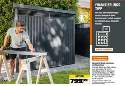 OBI Floraworld Metall-Gerätehaus mit Oberlichtern Angebot