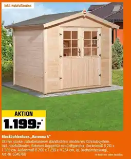 OBI Blockbohlenhaus „Ravenna A" Angebot