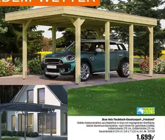 OBI Skan Holz Flachdach-Einzelcarport,,Friesland" Angebot