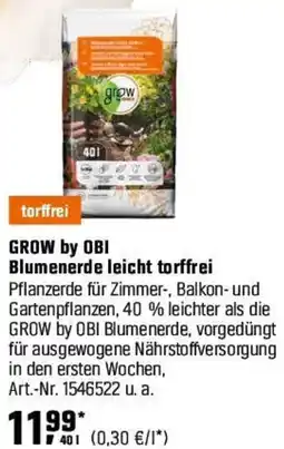 OBI GROW by OBI Blumenerde leicht torffrei Angebot