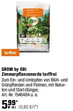 OBI GROW by OBI Zimmerpflanzenerde torffrei Angebot