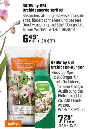 OBI GROW by OBI Orchideenerde torffrei Angebot