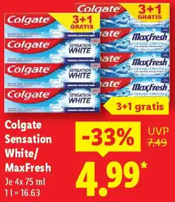 Lidl Colgate Sensation White/ MaxFresh Angebot