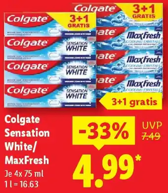 Lidl Colgate Sensation White/ MaxFresh Angebot