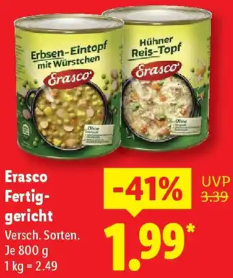 Lidl Erasco Fertiggericht Angebot