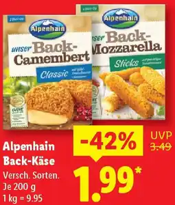 Lidl Alpenhain Back-Käse Angebot