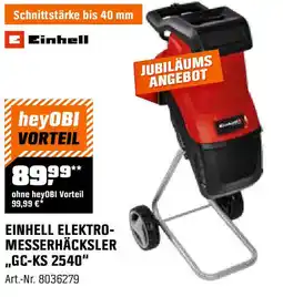 OBI EINHELL ELEKTRO- MESSERHÄCKSLER "GC-KS 2540" Angebot