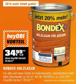 OBI BONDEX HOLZLASUR Angebot