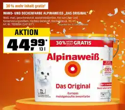 OBI WAND- UND DECKENFARBE ALPINAWEISS ,,DAS ORIGINAL" Angebot