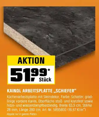 OBI KAINDL ARBEITSPLATTE „SCHIEFER" Angebot