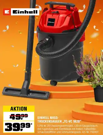 OBI EINHELL NASS- TROCKENSAUGER,,TC-VC 1820" Angebot