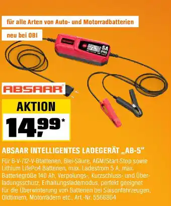 OBI ABSAAR INTELLIGENTES LADEGERÄT „,AB-5" Angebot