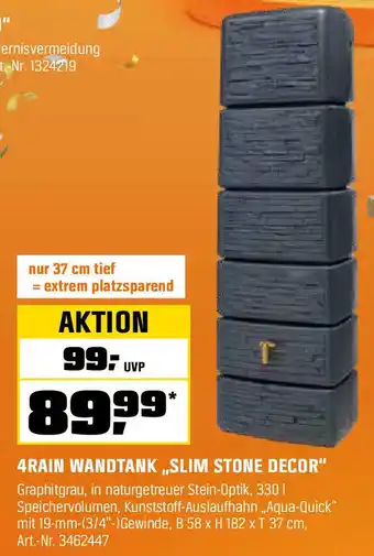 OBI 4RAIN WANDTANK ,,SLIM STONE DECOR" Angebot