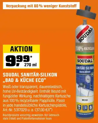 OBI SOUDAL SANITÄR-SILIKON ,,BAD & KÜCHE ECO" Angebot