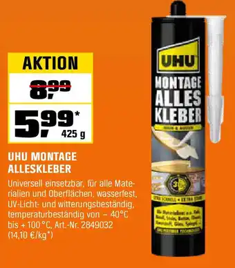 OBI UHU MONTAGE ALLESKLEBER Angebot