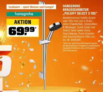 OBI HANSGROHE BRAUSEGARNITUR ,,PULSIFY SELECT S 105" Angebot