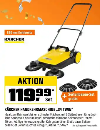 OBI KÄRCHER HANDKEHRMASCHINE ,,S4 TWIN" Angebot