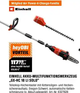 OBI EINHELL AKKU-MULTIFUNKTIONSWERKZEUG ,,GE-HC 18 LI SOLO" Angebot