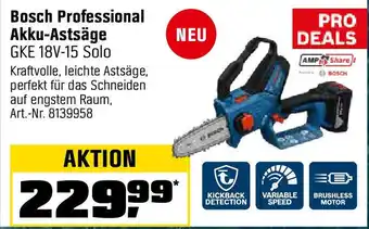 OBI Bosch Professional Akku-Astsäge GKE 18V-15 Solo Angebot