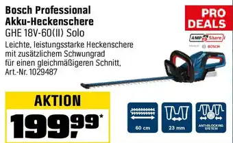 OBI Bosch Professional Akku-Heckenschere GHE 18V-60(II) Solo Angebot