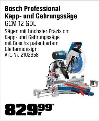 OBI Bosch Professional Kapp- und Gehrungssäge GCM 12 GDL Angebot