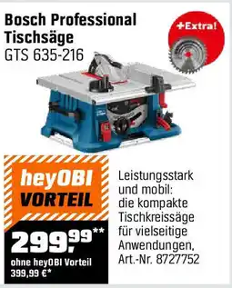 OBI Bosch Professional Tischsäge GTS 635-216 Angebot