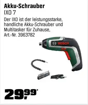 OBI BOSCH Akku-Schrauber IXO 7 Angebot