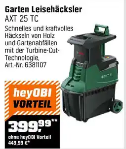 OBI BOSCH Garten Leisehäcksler AXT 25 TC Angebot