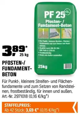 OBI Pfosten-/ Fundament-Beton Angebot