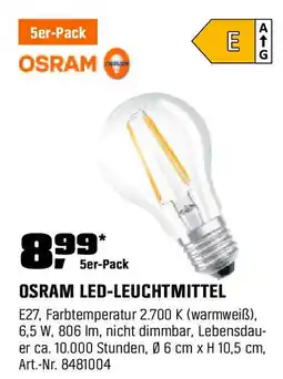 OBI OSRAM LED-LEUCHTMITTEL Angebot