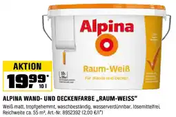 OBI ALPINA WAND- UND DECKENFARBE ,,RAUM-WEISS" Angebot
