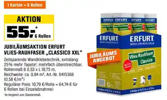 OBI JUBILÄUMSAKTION ERFURT VLIES-RAUHFASER ,,CLASSICO XXL" Angebot