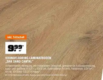 OBI KRONOFLOORING LAMINATBODEN ,,OAK SAND CANTAL" Angebot