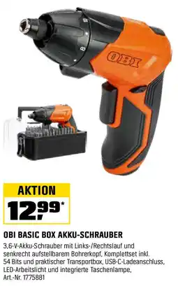OBI OBI BASIC BOX AKKU-SCHRAUBER Angebot