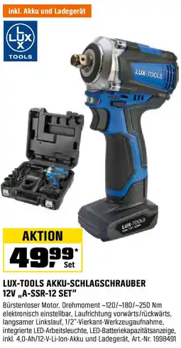 OBI LUX-TOOLS AKKU-SCHLAGSCHRAUBER 12V,,A-SSR-12 SET" Angebot