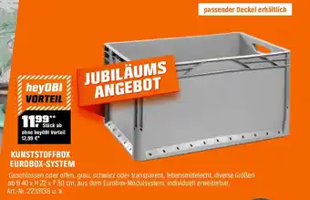 OBI KUNSTSTOFFBOX EUROBOX-SYSTEM Angebot