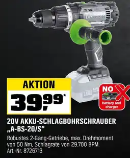 OBI LUX-TOOLS 20V AKKU-SCHLAGBOHRSCHRAUBER ,,A-BS-20/S" Angebot