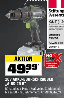 OBI LUX-TOOLS 20V AKKU-BOHRSCHRAUBER ,,A-BS-20 B" Angebot