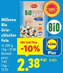 Lidl Milbona Bio Griechischer Feta Angebot