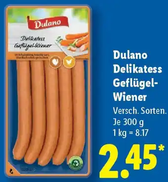 Lidl Dulano Delikatess Geflügel Wiener Angebot