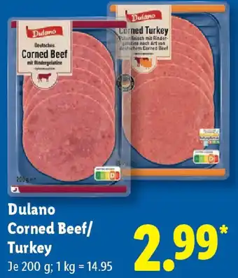 Lidl Dulano Corned Beef/ Turkey Angebot