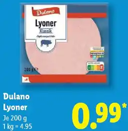 Lidl Dulano Lyoner Angebot