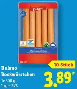 Lidl Dulano Bockwürstchen Angebot