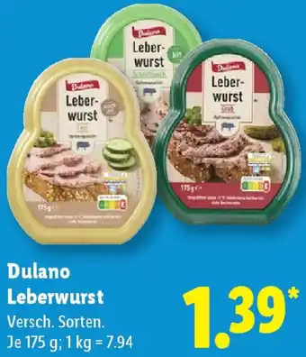 Lidl Dulano Leberwurst Angebot