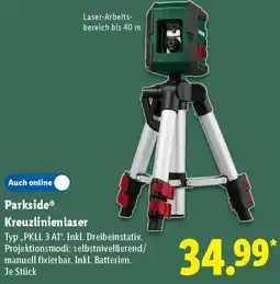 Lidl Parkside Kreuzlinienlaser Angebot